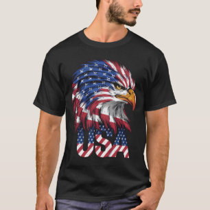 American Flag Bald Eagle Patriotic Eagle 4th Of Ju T-Shirt