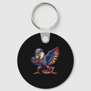 American flag bald eagle patriotic eagle funny 4th key ring