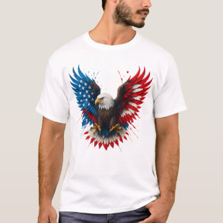 American Flag Bald Eagle Patriotic Eagle T-Shirt