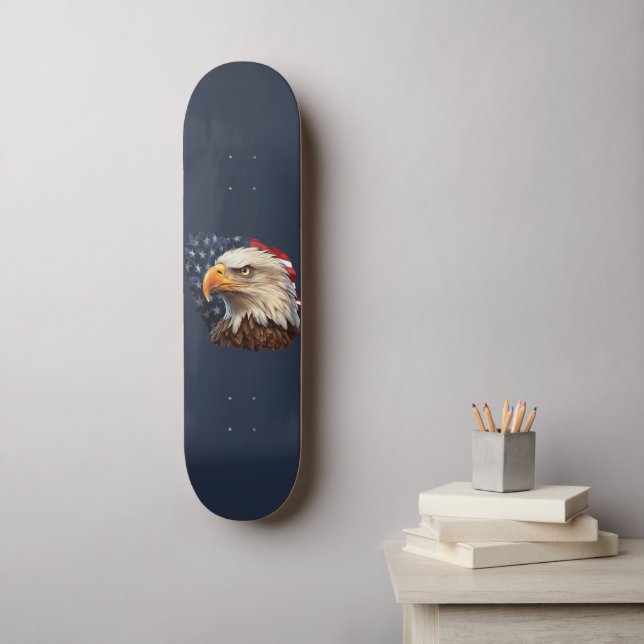 American Flag Bald Eagle Skateboard (Wall Art)