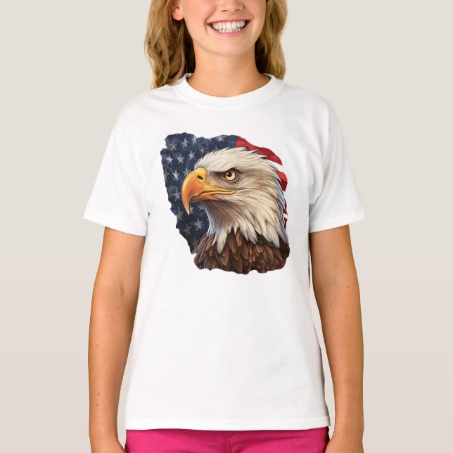 American Flag Bald Eagle T-Shirt (Front)