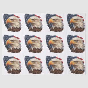 American Flag Bald Eagle Tissue Paper