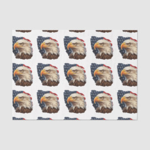 American Flag Bald Eagle Tissue Paper