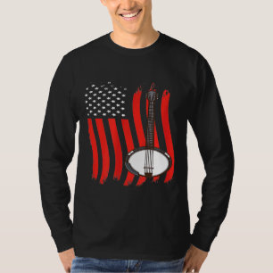 American Flag Banjo T-Shirt