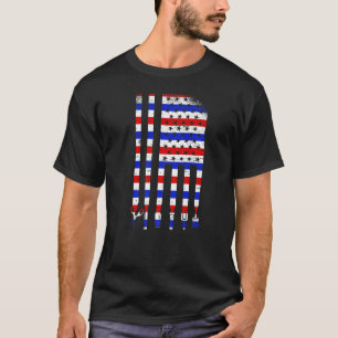 American Flag Barber Scissor Barbershop Cut Trim B T-Shirt