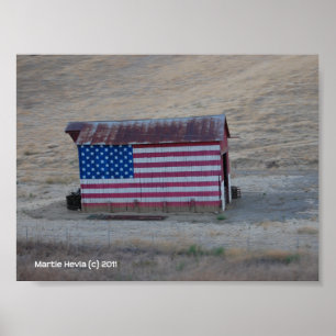 American Flag Barn by Martie Hevia - Photo Print