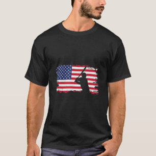 American Flag Baseball Apparel  Baseball 2 T-Shirt