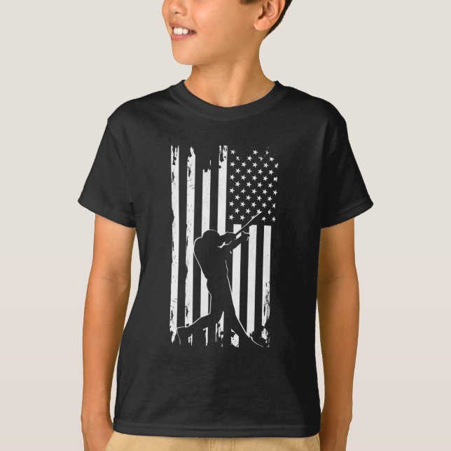 American Flag Baseball Apparel - Baseball T-Shirt (Front)