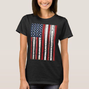 American Flag Baseball Bats Vintage USA 4th of T-Shirt