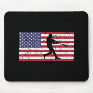 American Flag Baseball  Cool Vintage Gift Jersey T Mouse Mat