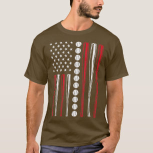 American Flag Baseball eam Gift Men Boys Kids Girl T-Shirt