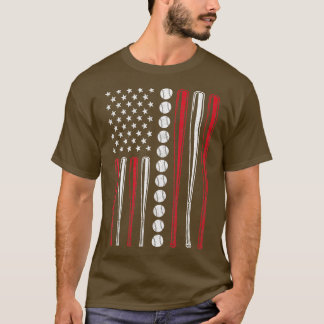 American Flag Baseball eam Gift Men Boys Kids Girl T-Shirt