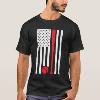 American Flag Baseball Hoodie T-Shirt