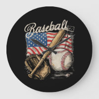 American Flag Baseball Player Bat Fan Catcher