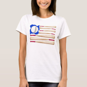 American Flag Baseball T-shirts