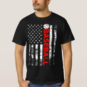 American Flag Baseball Team Gift T-Shirt