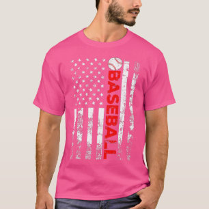 American Flag Baseball Team Gift T-Shirt