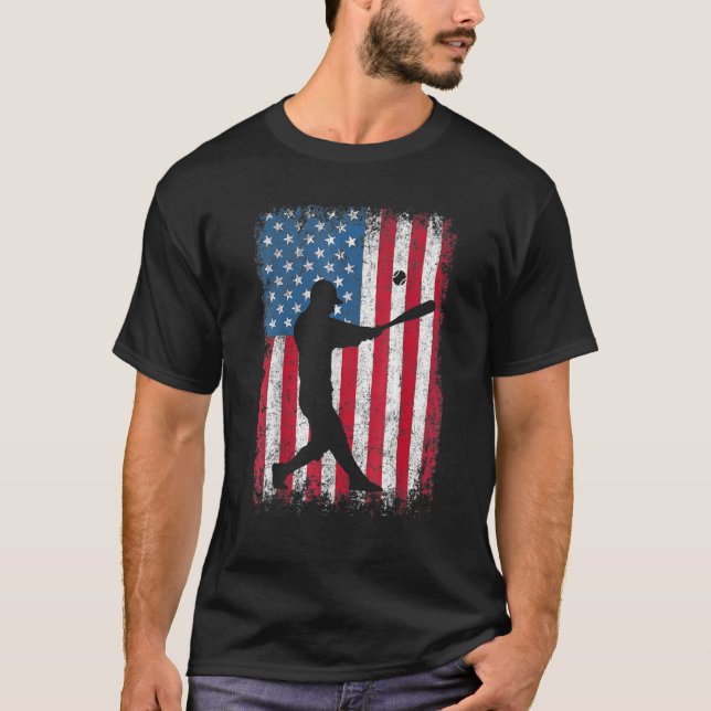 American Flag Baseball Team Men Boys Kids Girls Wo T-Shirt (Front)