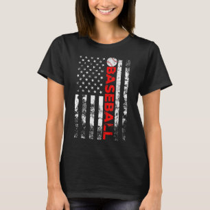 American Flag Baseball Team T-Shirt