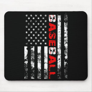 American Flag Baseball Team T Shirt_3 Mouse Mat