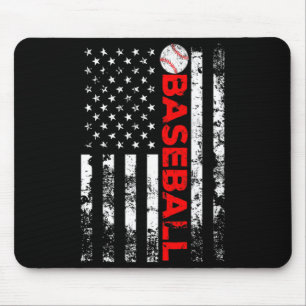 American Flag Baseball Team T Shirt_5 Mouse Mat