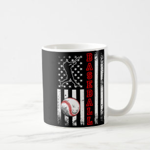 American Flag Baseball Team Vintage Baseball T Shi Coffee Mug