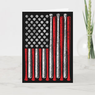 American Flag Baseball Team Vintage Funny Boy T Sh Card