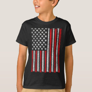 American Flag Baseball Team Vintage Funny Boy T Sh T-Shirt
