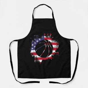 American Flag Basketball Player Apron