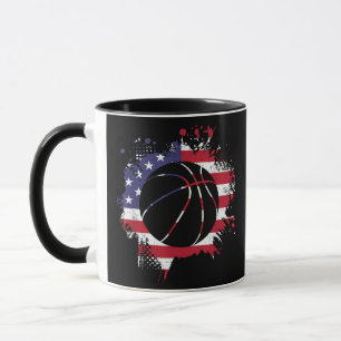 American Flag Basketball Player Mug