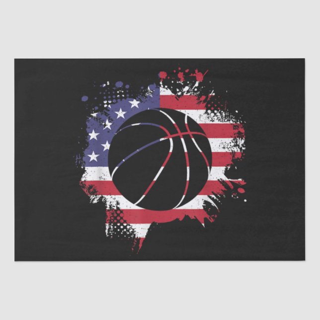 American Flag Basketball Player  Tissue Paper (Front)