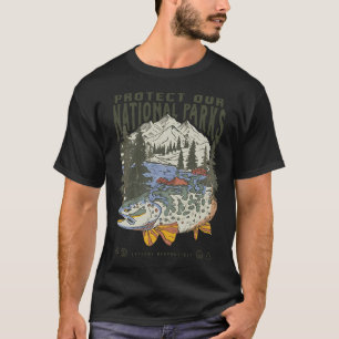 American Flag Bass Fishing T-Shirt