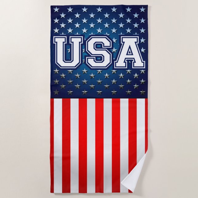 American Flag Beach Towel (Front)