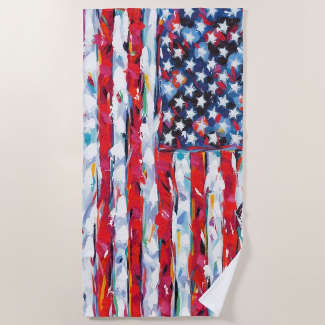 American Flag Beach Towel (Front)
