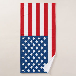 American Flag Beach Towel   Patriotic USA