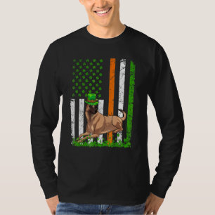 American Flag Belgian Malinois Dog  St Patricks Da T-Shirt