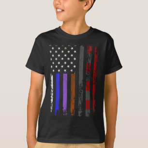 American Flag Belts BJJ Brazilian Jiu Jitsu MMA T-Shirt