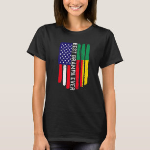 American Flag & Benin Flag Best Grampa Ever Family T-Shirt