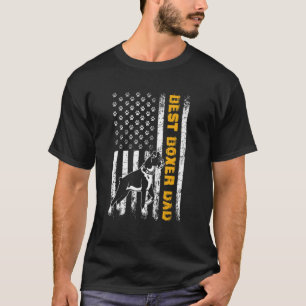 American Flag Best Boxer Dad Ever Dog Dad T-Shirt
