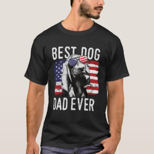 American Flag Best Dog Dad Ever Black and Tan Coon T-Shirt