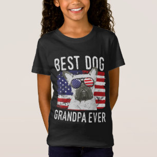 American Flag Best Dog Grandpa Ever French Bulldog T-Shirt