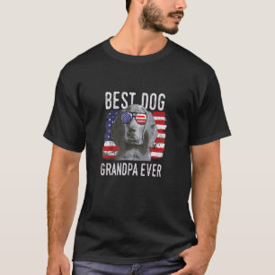 American Flag Best Dog Grandpa Ever Redbone Coonho T-Shirt