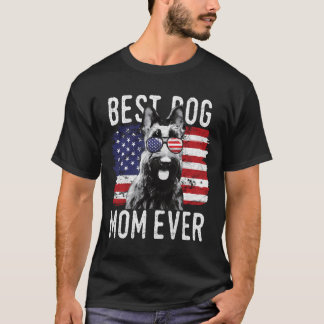 American Flag Best Dog Mum Ever Scottish Terrier U T-Shirt