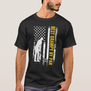 American Flag Best Grampy By Par For Golf T-Shirt