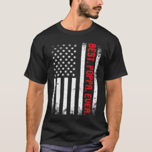 American Flag best Poppa ever  Vintage T-Shirt