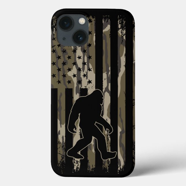 American Flag Bigfoot Bottom Land Camo Case-Mate iPhone Case (Back)