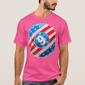 American Flag Billiard Player 4Th Of July T-Shirt