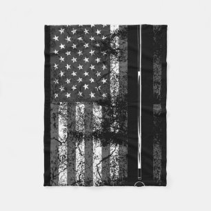 American Flag Billiard Stick Cute Table Game Funny Fleece Blanket