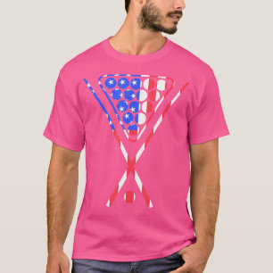 American Flag Billiards Pool Cue And Rack T-Shirt