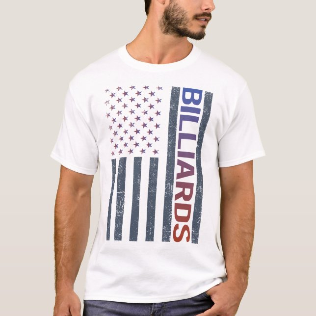 American Flag Billiards T-Shirt (Front)